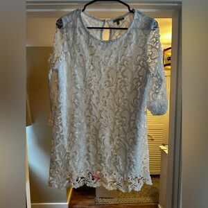 White Lace Tunic Dress or top